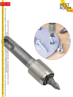 Патрон, переходник для перфоратора и электродрели под SDS + plus для бит HEX 6,35 быстрозажимной