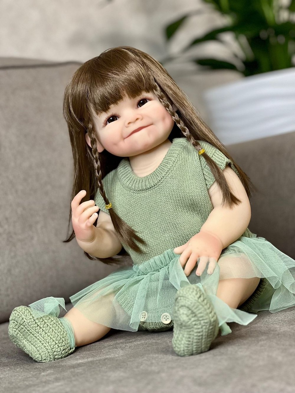 Кукла Реборн виниловая 55см в пакете (FA-129)