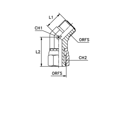 Соединение FN45 D06 ORFS 9/16 (обжатая гайка)