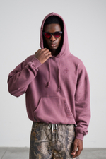 Худи Nothomme Monterest Vintage Washed Distressed Hoodie "Black Plum Purple Spot"