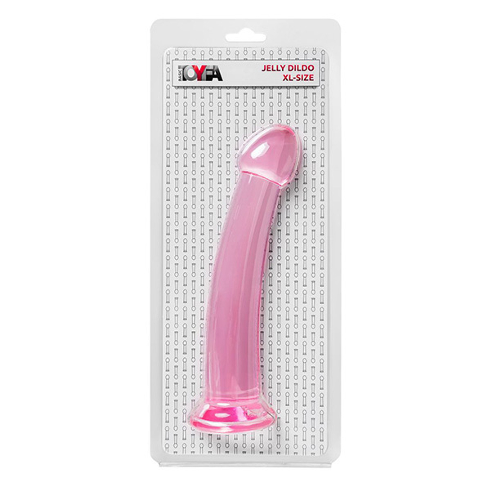 Розовый нереалистичный фаллоимитатор 22см ToyFa Jelly Dildo XL 882028-3