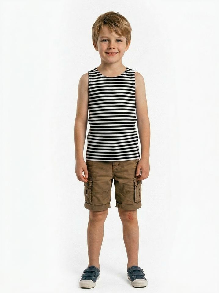 Тельняшка-майка детская х/б черная