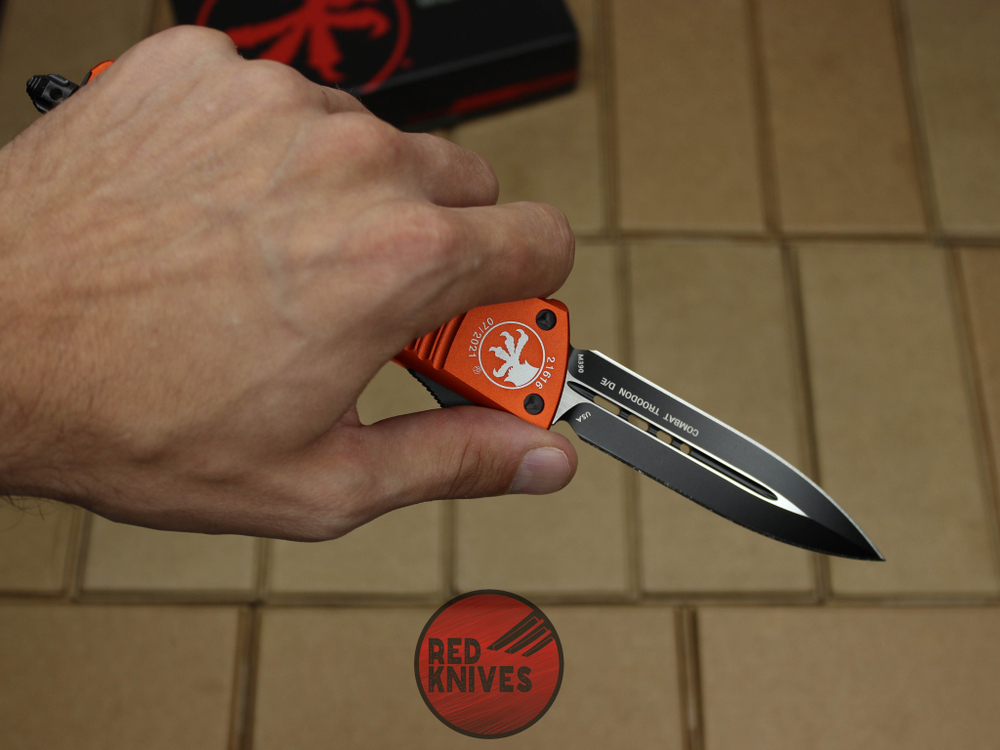 Нож Microtech Troodon D/E Orange BK А+++ 138-10OR