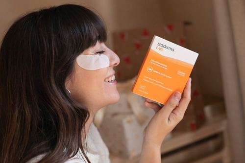 Sesderma C-VIT Eye Contour Patches - Патчи для контура вокруг глаз с экстрактом сладкого апельсина, гиалуроновой кислотой и стабилизированным витамином С, 5 пар
