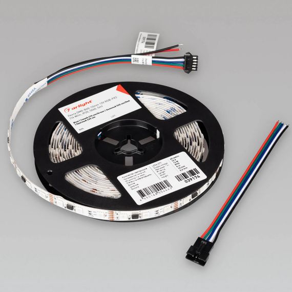 Светодиодная лента Arlight 14W/m 60LED/m 5060SMD разноцветный 5М DMX-B60-10mm 12V 039174