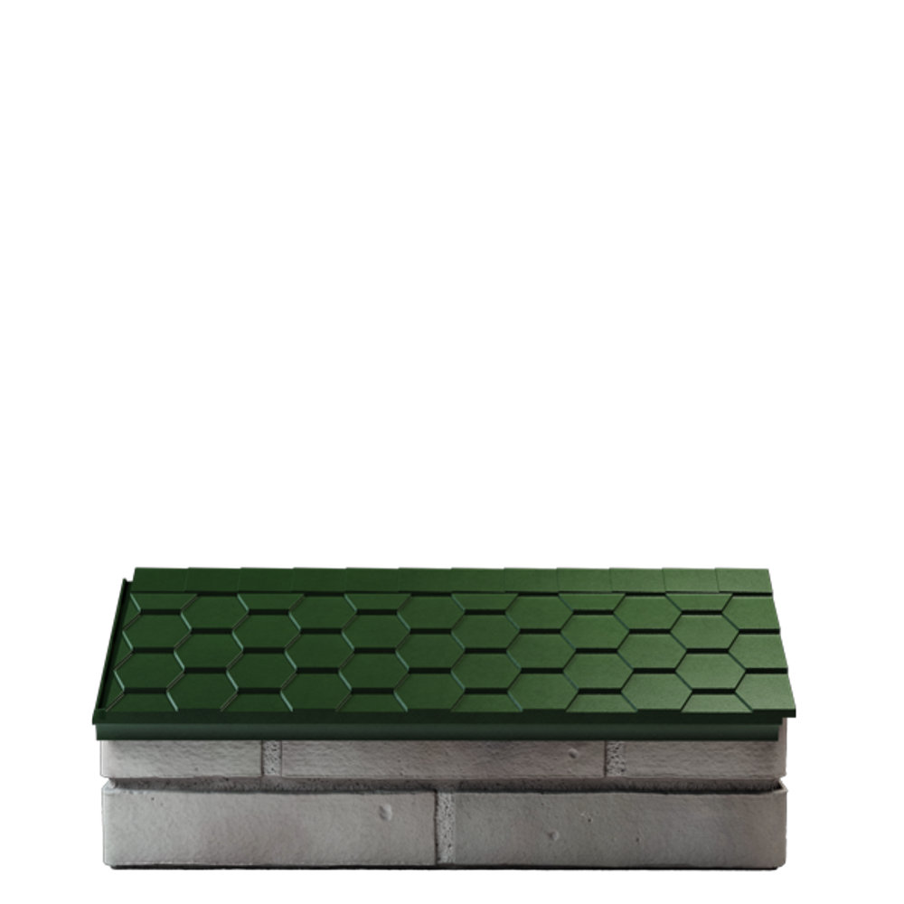 Парапет полимеркомпозитный Everest 250*510 (1 кирпич) зеленый