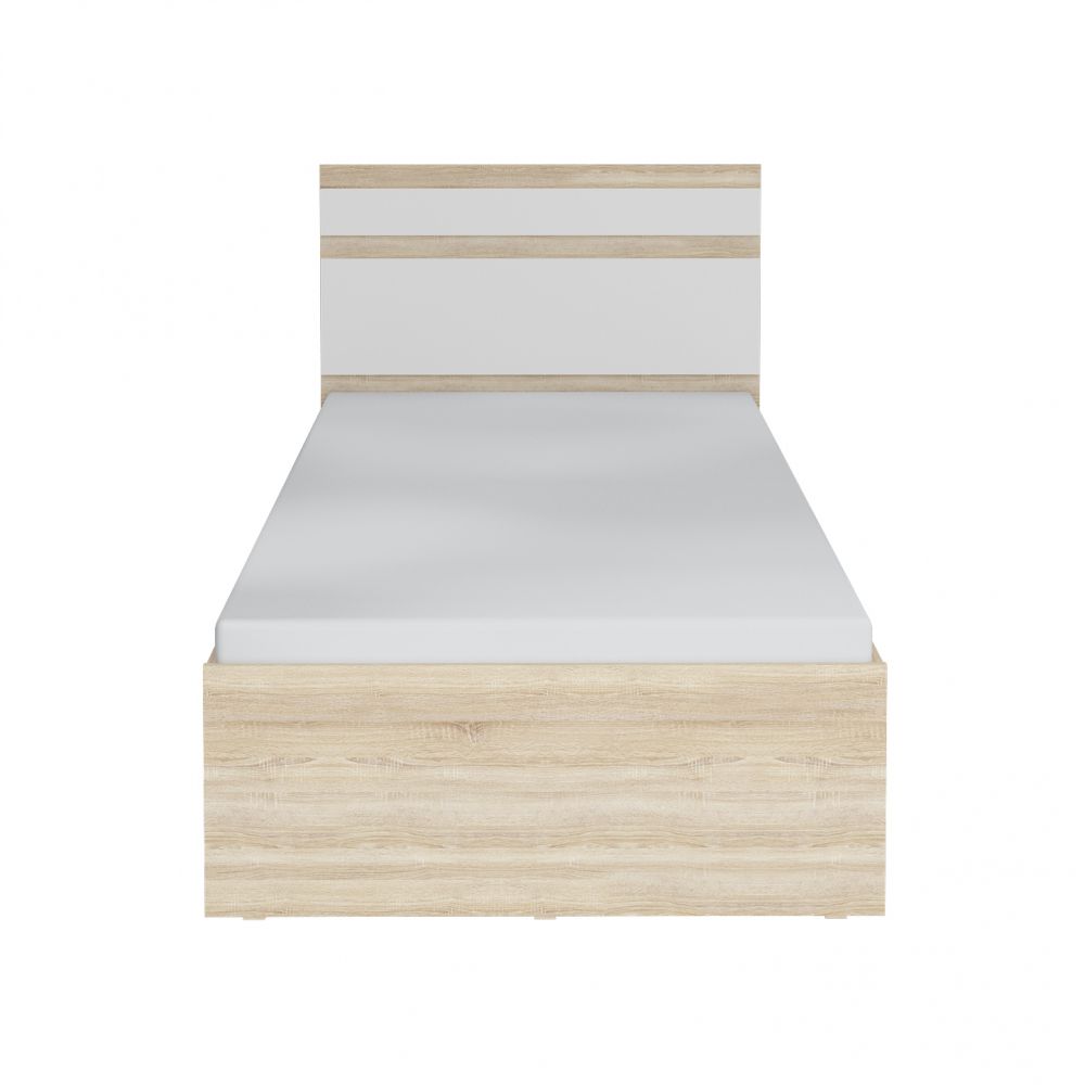 Кровать 900 Салоу (дуб сонома/перламутр), МФ 1+1