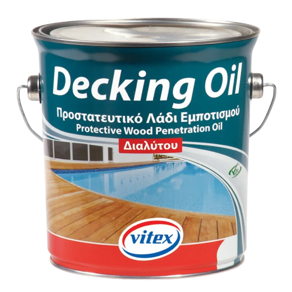 VITEX DECKING OIL — Масло-пропитка, обогащенная воском. Защита и гидроизоляция древесины. Высокая стойкость к химикатам и к неблагоприятным погодным условиям.