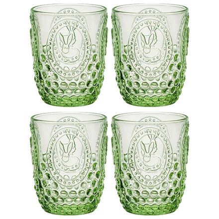 НАБОР СТАКАНОВ ДЛЯ ВОДЫ/СОКА "SUNDAY" GREEN 4ШТ/280 МЛ