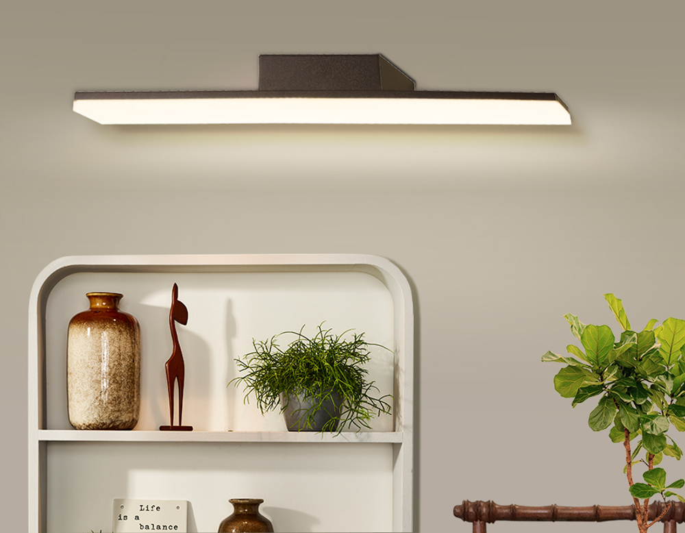 Настенный светодиодный светильник с выключателем FW422 SCF кофе песок LED 4200K 15W 500*50*100
