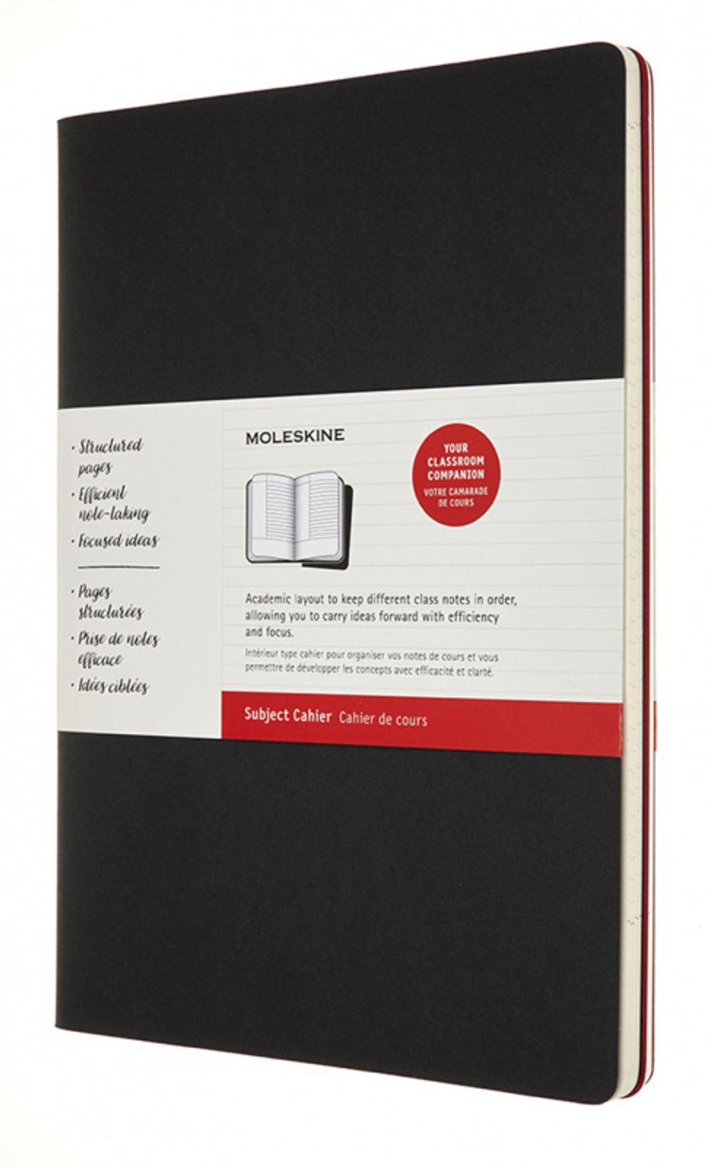 Блокнот (2 шт.) Moleskine Cahier Subject (CH5STNB02) 21х29.7см, 160стр. в линейку, черный/бордовый