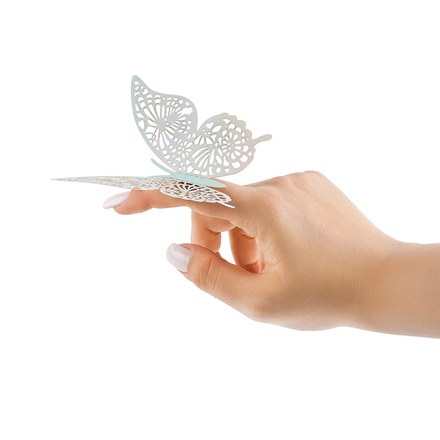 Наклейки Волшебные бабочки Серебро