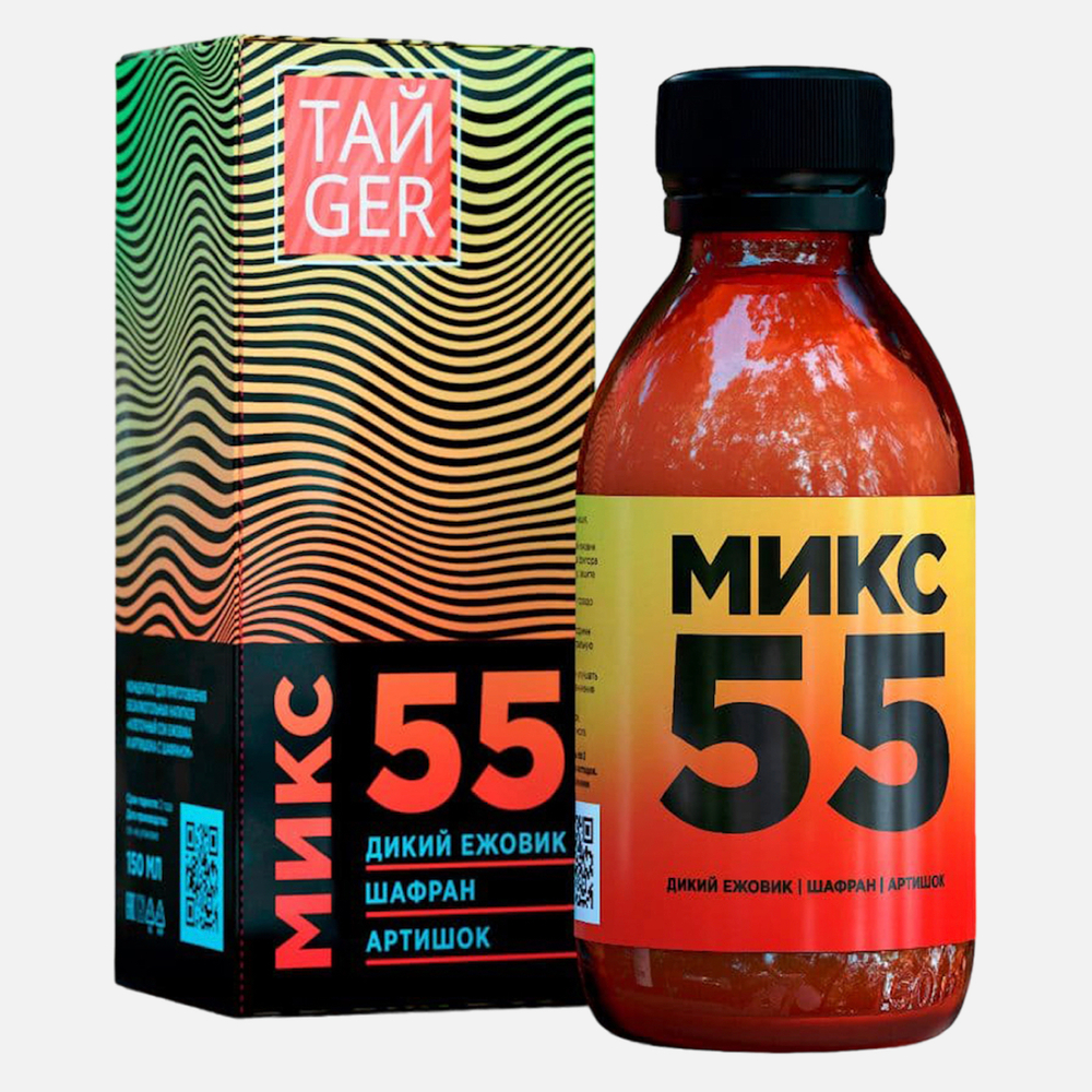 ТАЙGER Микс 55 : Клеточный сок ежовика, 150 мл