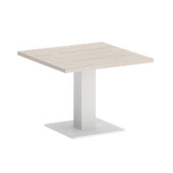 Home Office Стол журнальный квадратный VR.SP-5-60.2G Денвер Светлый/Металл Белый 600*600*453