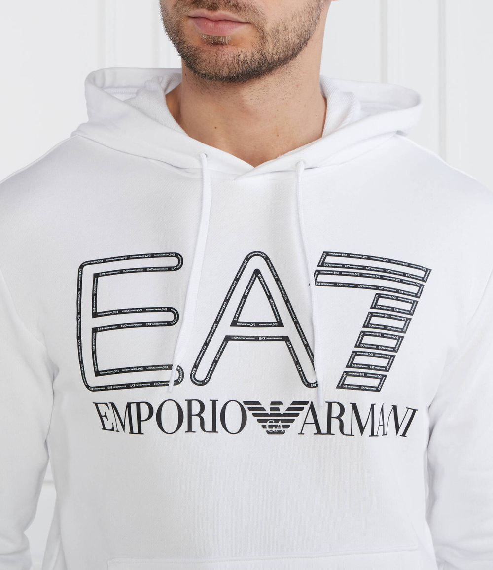 Худи EA7 - белый(6RPM09 PJSHZ)