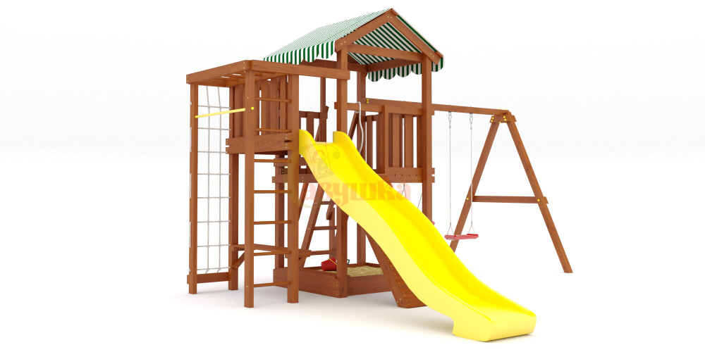 Детский игровой комплекс Савушка "Мастер" - 3 (с окраской) горка 3м