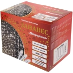 Гирлянда для улицы ЗАНАВЕС «Мерцание» ш2* в3,0 м 480 ламп LED, прозрач.пров,1 реж.,IP-54, Теплый белый (возможность соединения)