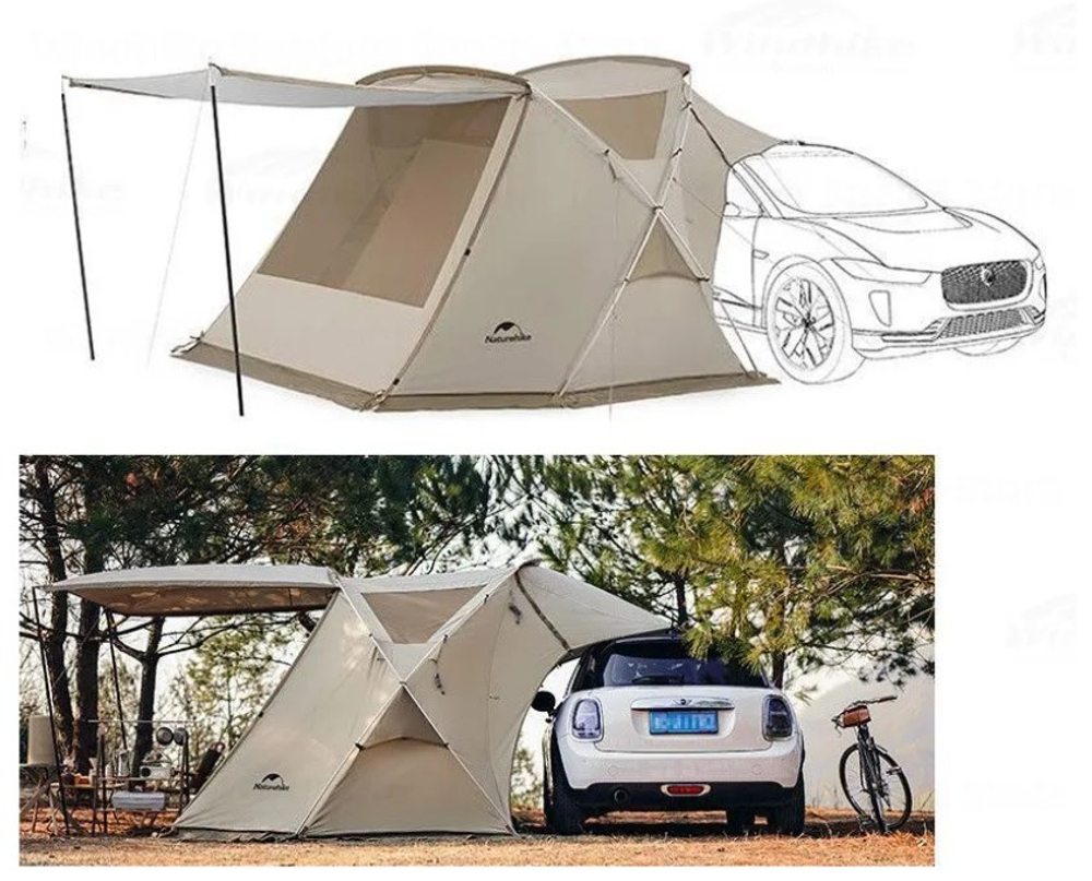 Палатка Naturehike Cloud wild car, 2-местная, алюминиевый каркас, песочная, артикул CNH22ZP014-KH