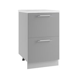 Корпус Шкаф нижний комод (2 ящика) 850*500 (СК2 500) (серый), ДСВ Мебель