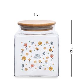 GS- 18/1 Банка для сыпучих «Цветочная феерия» 1л