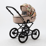 Универсальная детская коляска Adamex Porto Retro Flowers FL-5 (3в1)