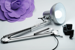 Лампа настольная ТН-800 для косметологических кабинетов (серебро) (с лампочкой)
