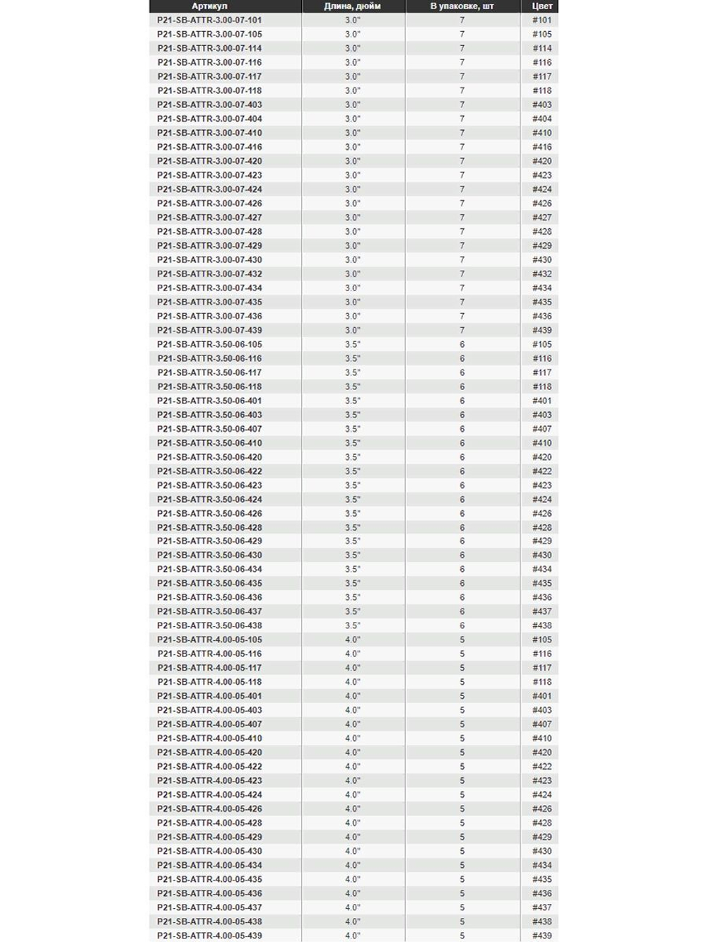 Виброхвост Attira,4.00'',101,6мм,7,3гр,цвет 424,5 шт/уп.