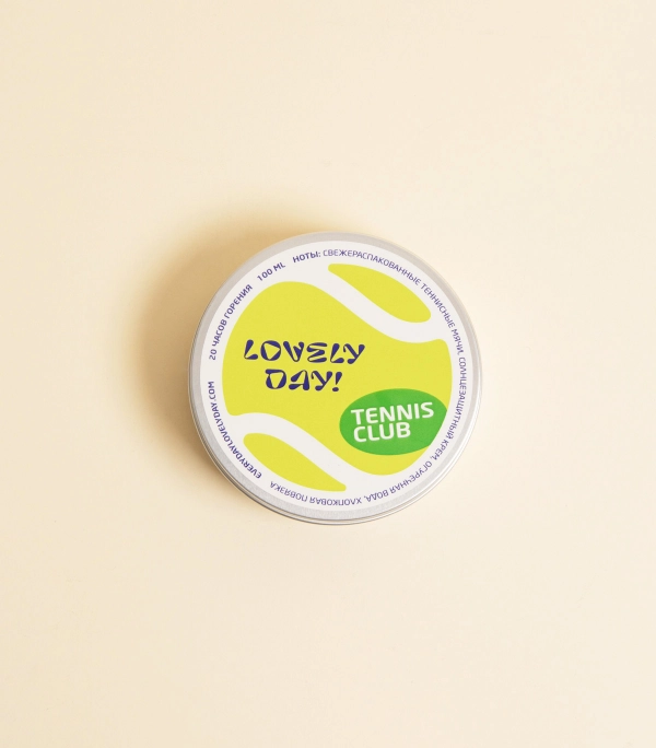 Свеча – Tennis Club Candle, 100 мл | Lovely Day