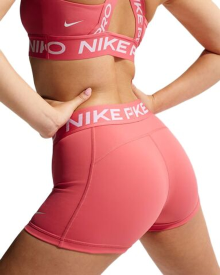 Женские теннисные шорты Nike Pro Dri-Fit 365 Mid-Rise 3in - sea coral/white