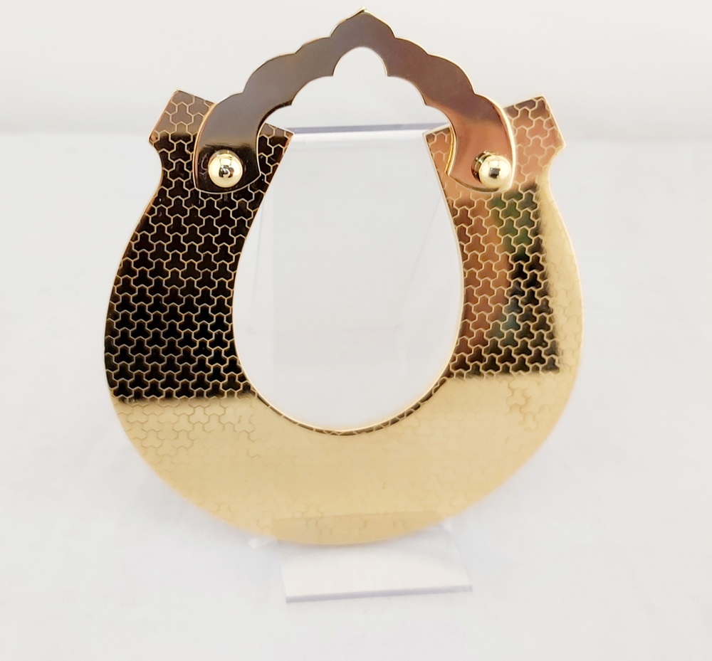 Подкова сувенирная с фианитами "На удачу" (Златоуст)