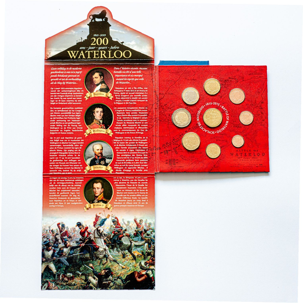 Belgium 2015 Year Set – "Waterloo" + 2½ "200th Anniversary of the Battle of Waterloo"