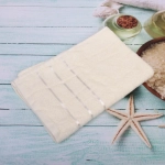 Полотенце махровое 70*140см «LUNA» цвет бежевый 01020 плотность 360гр/м2 с петелькой-подвесом