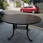 Металлическая обеденная группа из литого алюминия, бежевый