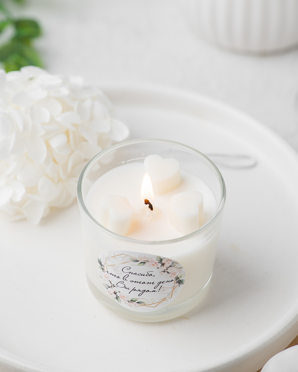 Свеча-бонбоньерка в подарок гостям