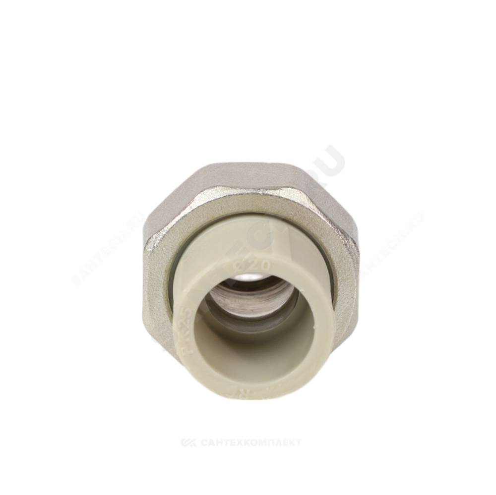Муфта PP-R комбинированная разъемная серая Дн 63х2" НР VALFEX 10156050Г
