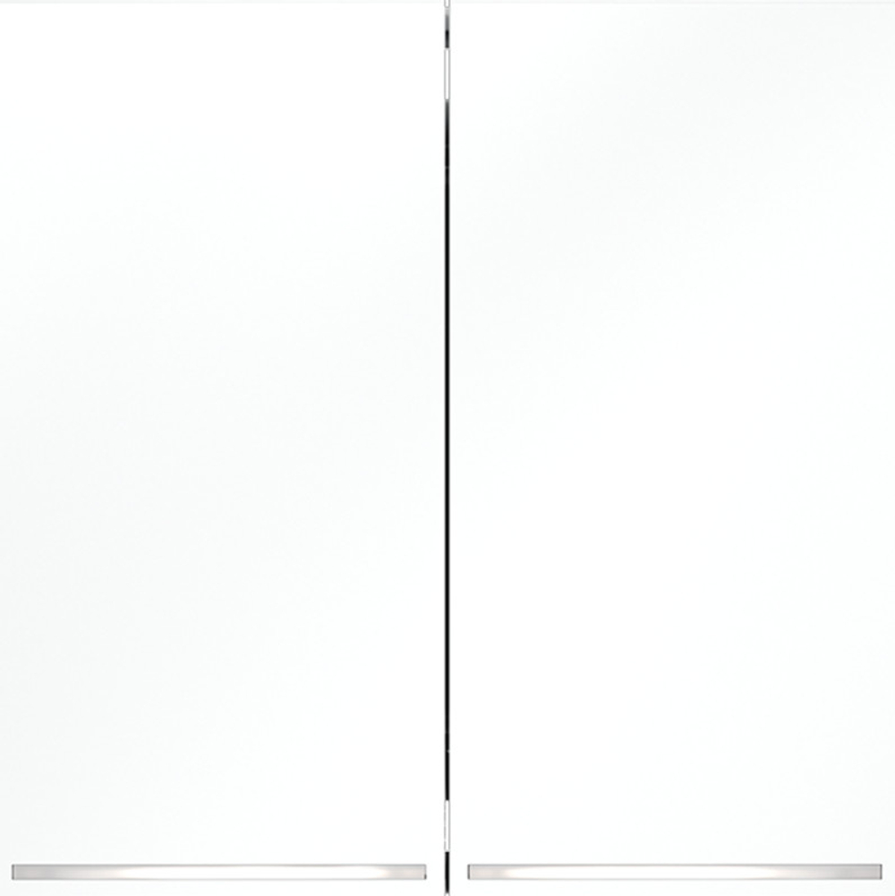 Проходной переключатель встраиваемый VOLTUM S70 двухклавишный с подсветкой 10А, (белый матовый)