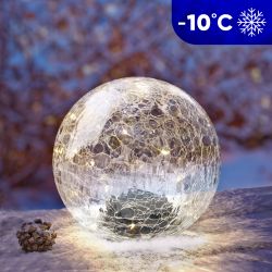 ERASF08-25 ЭРА Садовый светильник Шар на солнечной батарее, 20 LED 20 cм