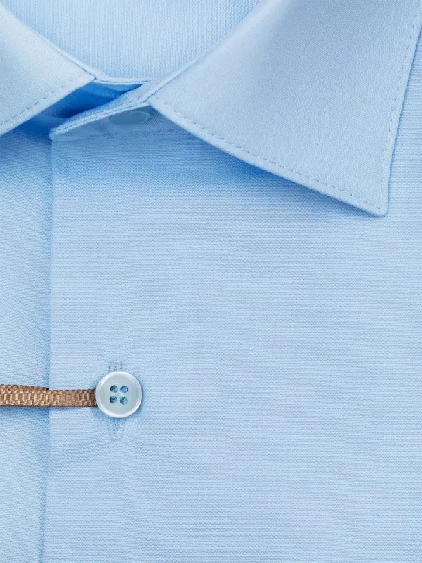Рубашка приталенная SLIM FIT с коротким рукавом, голубая