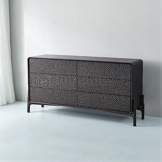 Комод G38, 160х78 см, черный шпон ясеня