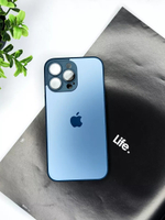 Чехол стеклянный с MagSafe, на iPhone 14 Pro Max, Navy Blue - Темно Синий