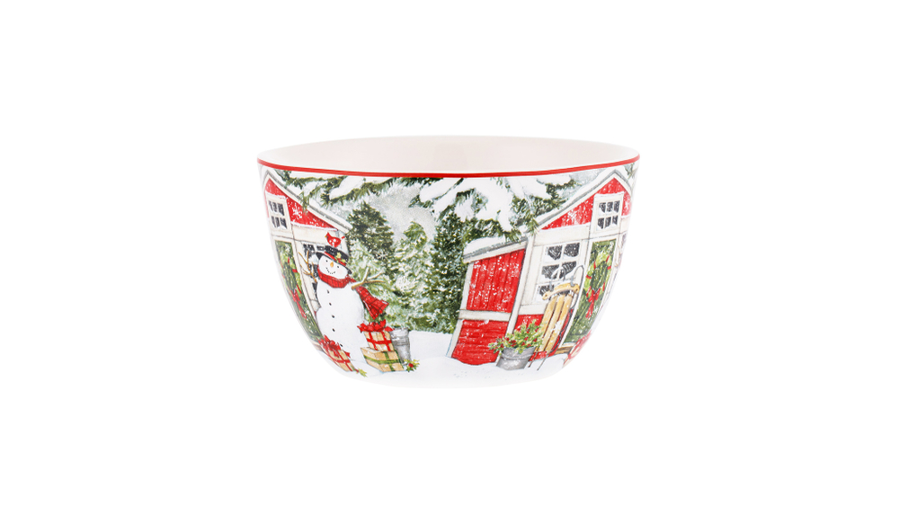 Салатник порционный 14см Certified Int. Дом снеговика-1