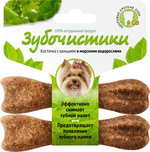 Деревенские Лакомства Зубочистики для собак мелких пород со вкусом морских водорослей 2 х 18 гр.