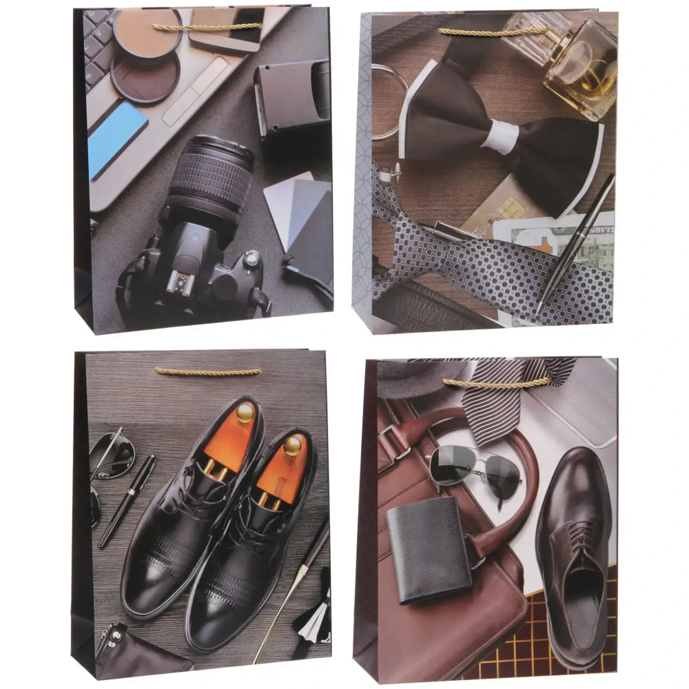 Пакет подарочный «Джентельмен» 26*32*10 см, микс