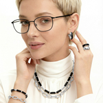 Серьги Fiore Luna BLACK EPOXY ACE23533-03 S