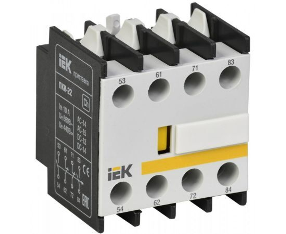 Приставка ПКИ-22 доп. контакты 2НО+2НЗ IP20, IEK, KPK10-22