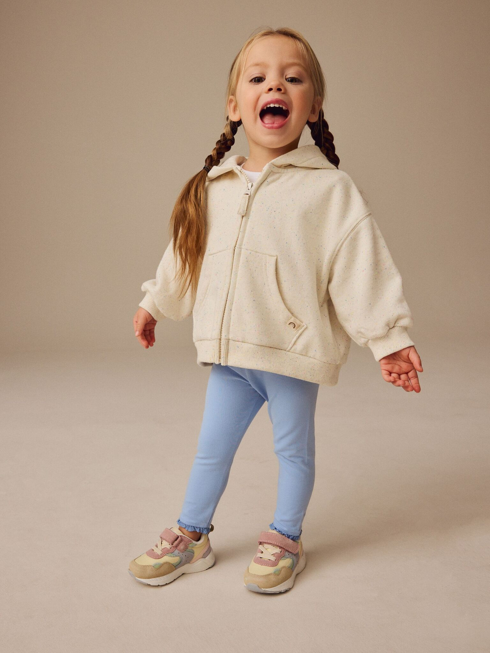 Легинсы с рюшами для девочки Next E51-647, Голубой