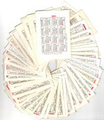 Календарики карманные 43 штуки. Цирк, животные 1981 - 1990 гг.