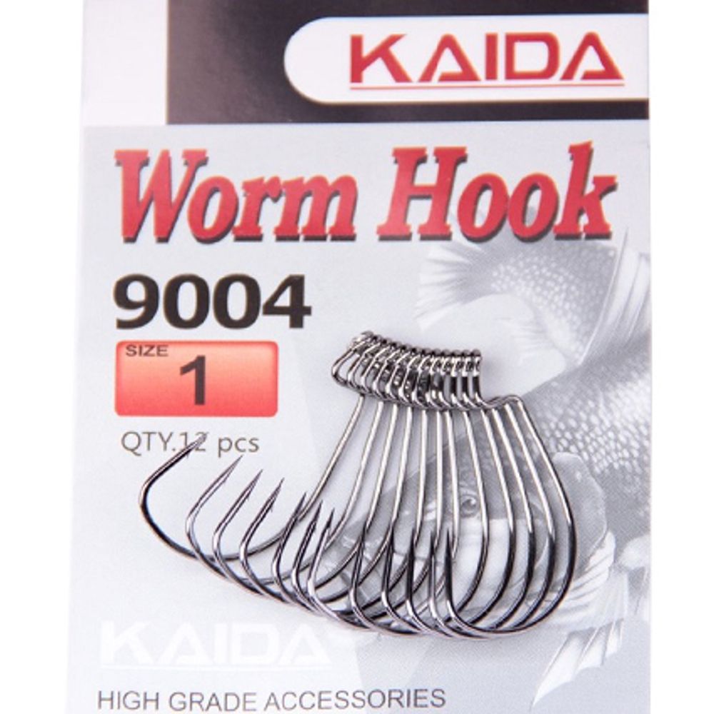 Крючок офсетный Kaida Worm Hook BS9004 Крючок офсетный Kaida Worm Hook BS9004