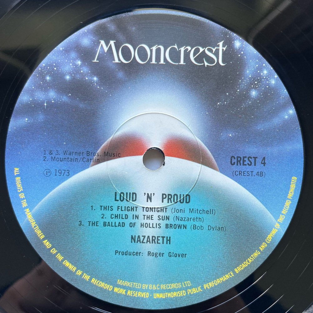 Винтажная виниловая пластинка LP Nazareth Loud N Proud (Англия 1973)