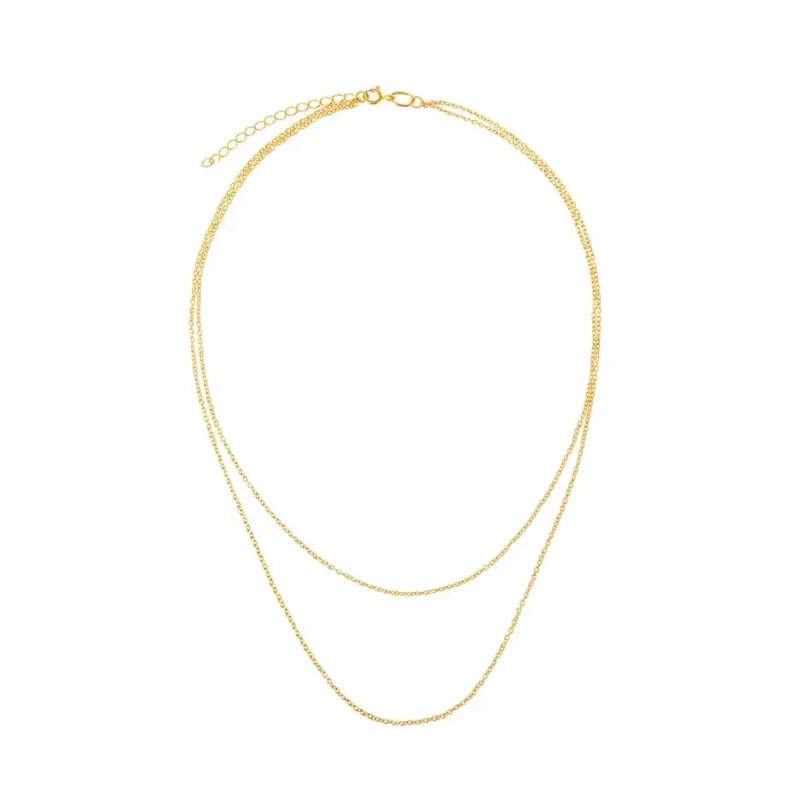 Колье Многослойная Цепочка ВЛВ – Золото